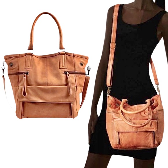 Day and Mood Handbags - NWT* DAY & MOOD Hannah Small‎ Satchel in Tan